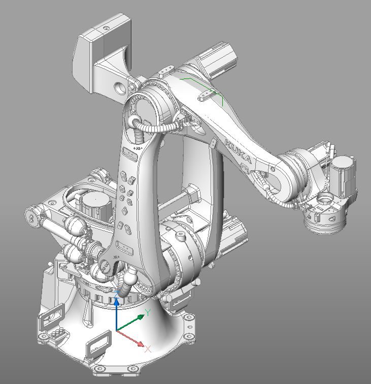 Modello 3D originale di un robot KUKA